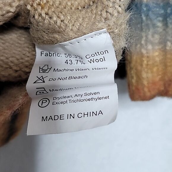 YESNO Oversized Sized Bear Wool Cotton Blend Sweater - Picture 6 of 7